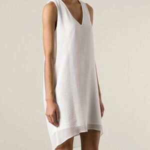Helmut Lang White Sleeveless Dress